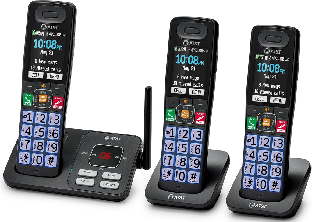 AT&T 3 Handsets Cordless Phone with Answering System â BL108-3