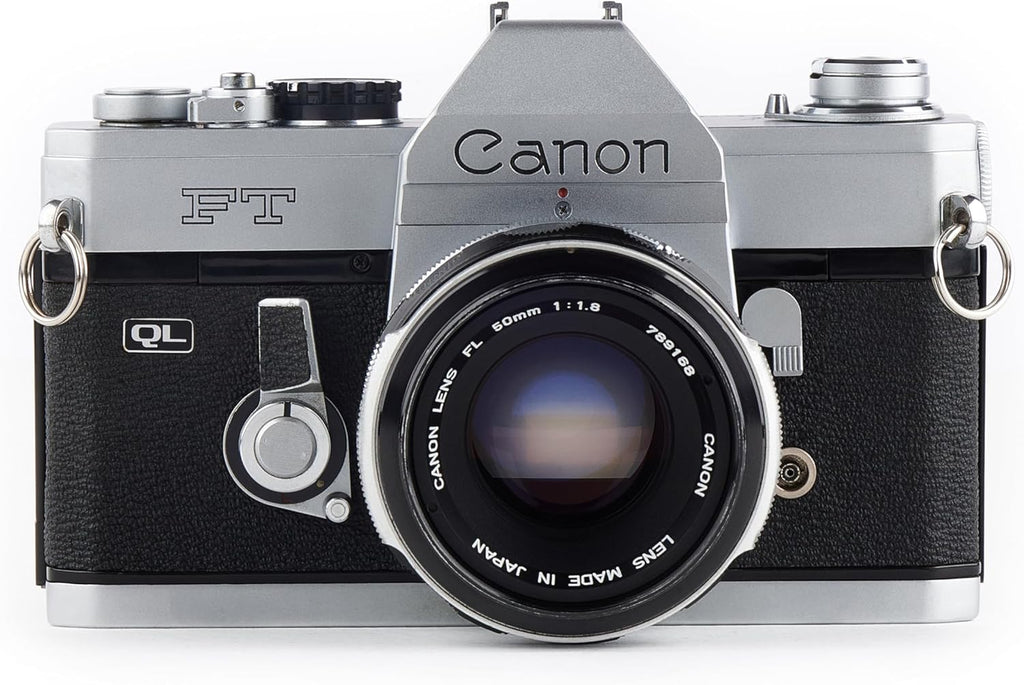 Canon FT-QL 35mm SLR Film Camera with a Canon 50mm FL Lens. (Renewed)