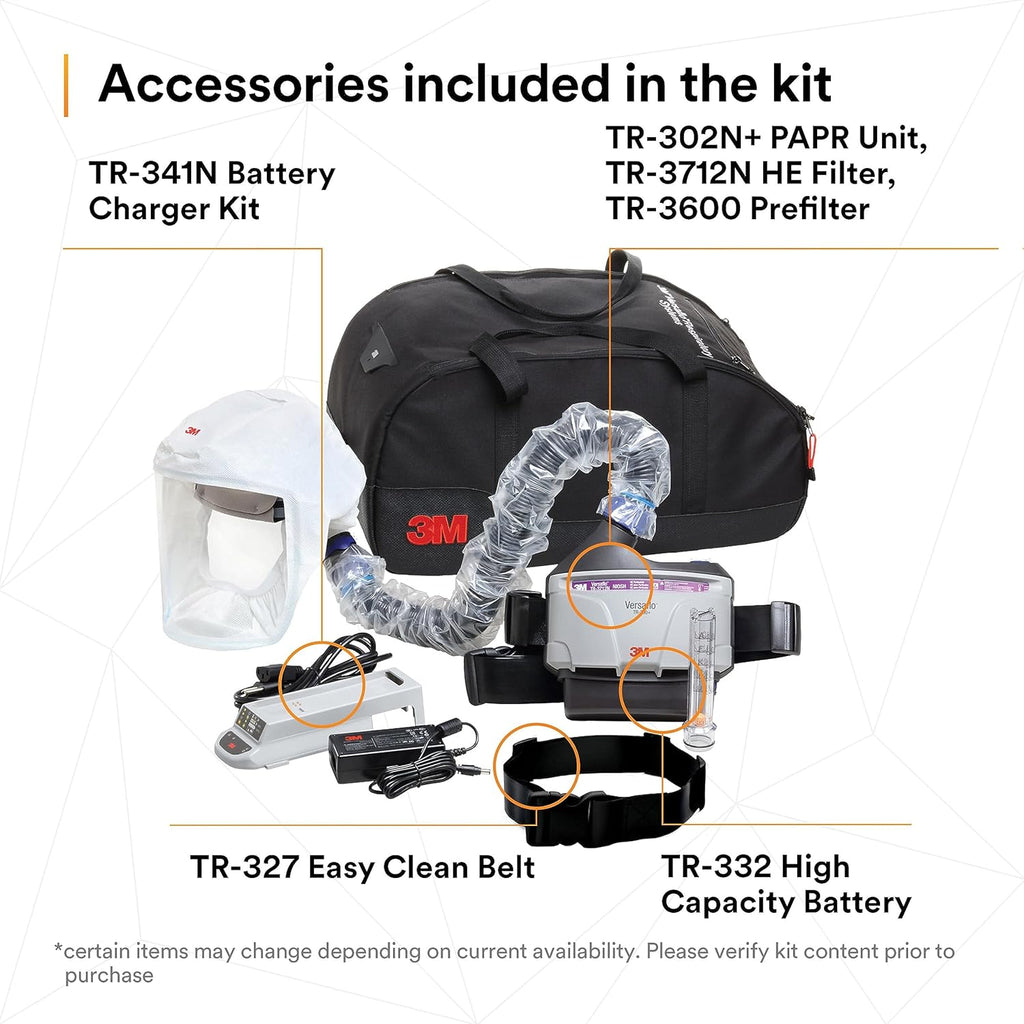 3M PAPR Respirator System, Healthcare, M/L Headcover, NIOSH, Lightweight