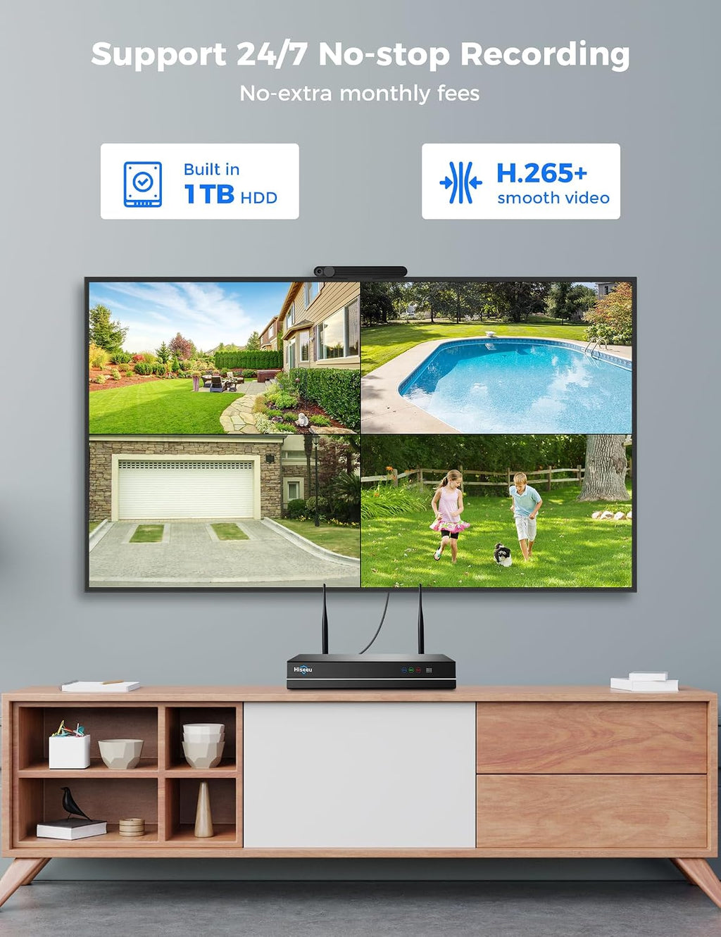 Hiseeu Wireless Security Cameras Outdoor, Outdoor Cameras for Home Security