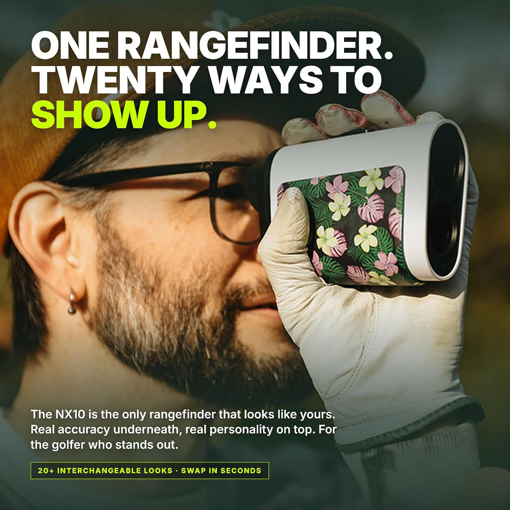 Precision Pro NX10 Slope Golf Rangefinder, 20+ Interchangeable Looks