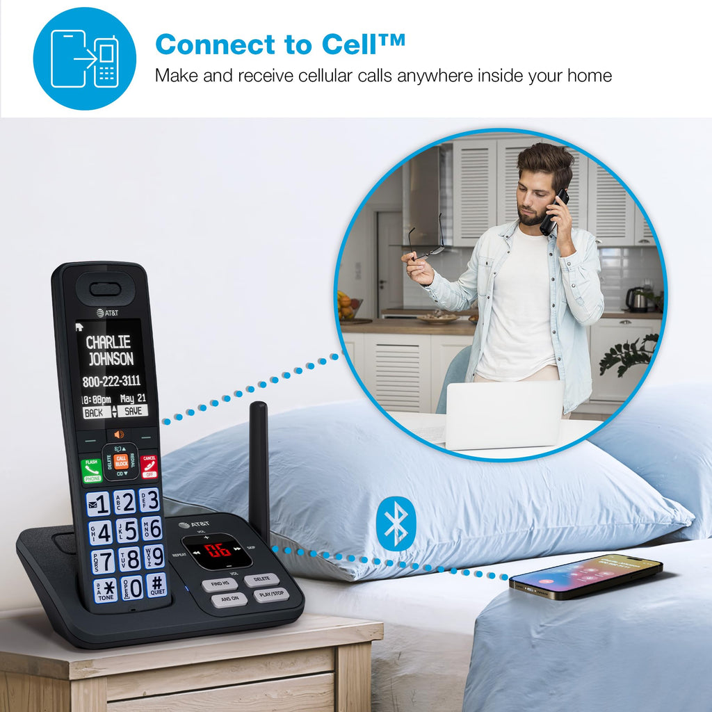 AT&T 3 Handsets Cordless Phone with Answering System â BL108-3