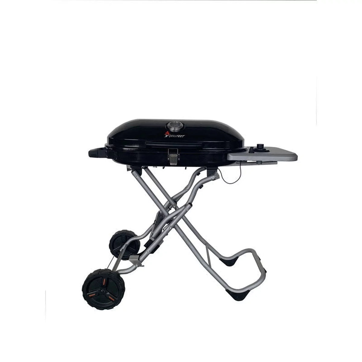 Camp Black 348 BTU 15000 1-Burner Grill Folding/Rolling/Standing GrillFest Inch - Sq