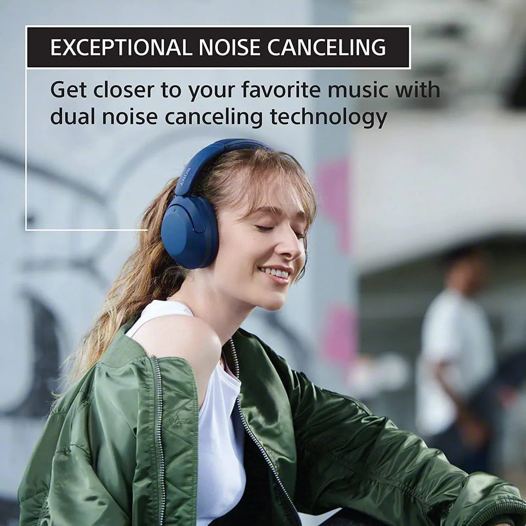Extra AUX NeeGo Cancelling with WH-XB910N with Over Wireless Headphones Bass Headset Ear Noise Microphone Bluetooth Sony
