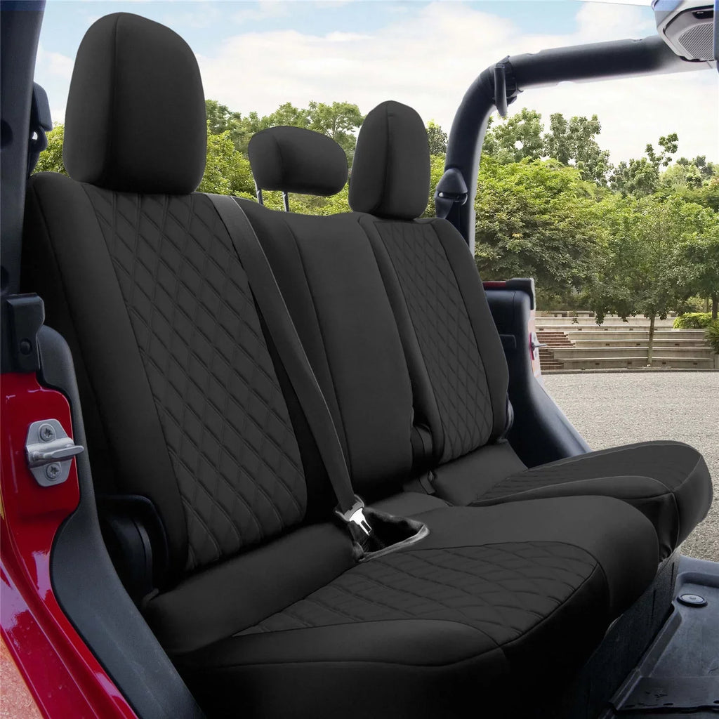 atmospheric Neoprene Gladiator, Covers Car Freshener with Seat for Set Rear Black FH Jeep Custom Group 2020-2024 Fit