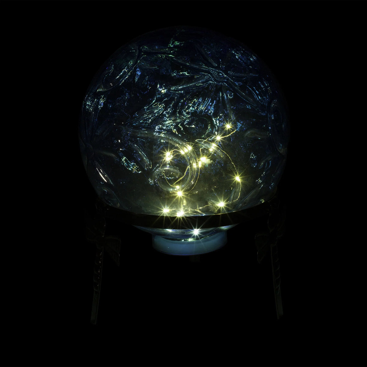 L Light-up Globe, 13" H Blue 10" x W Glass Corporation x Embossed 10" Alpine Gazing