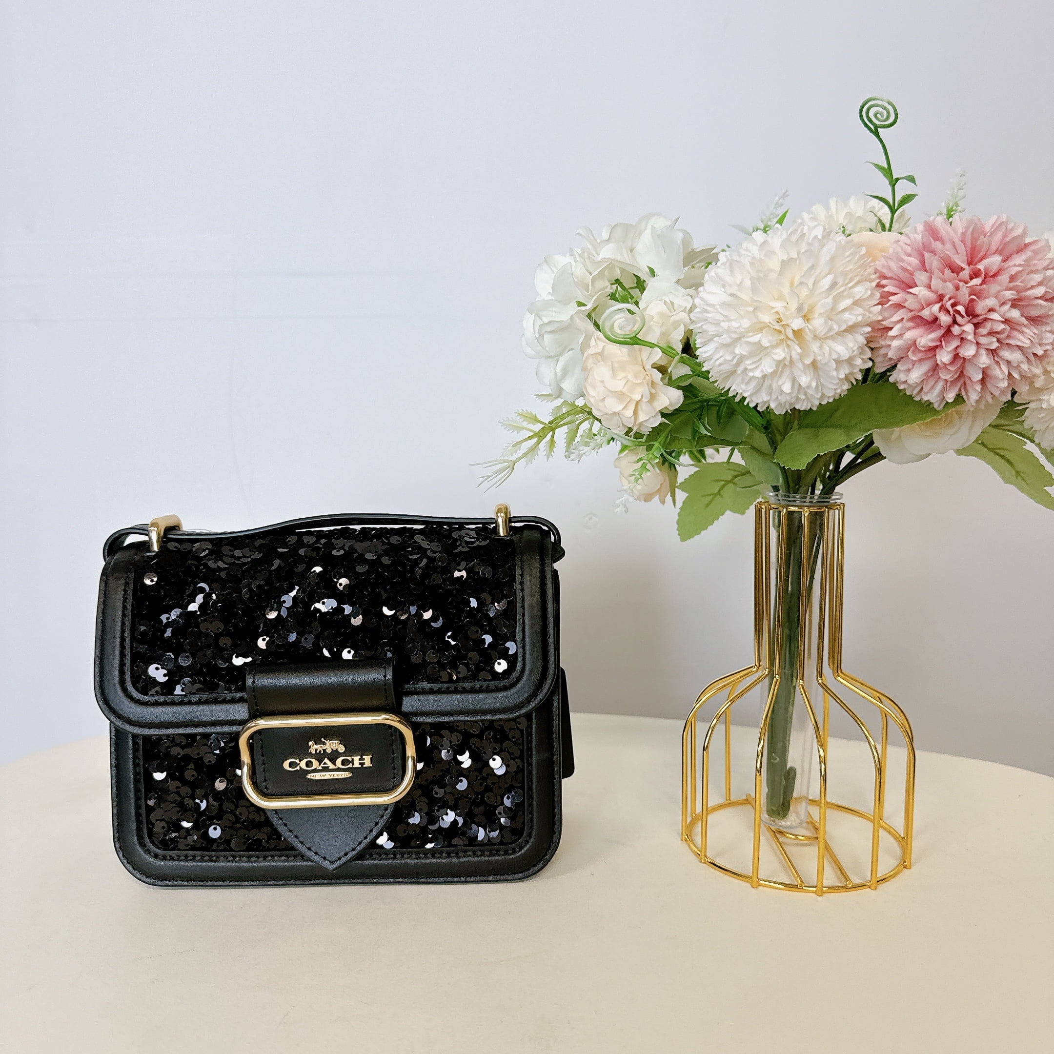 Black Coach Square IN Morgan CO922 Crossbody