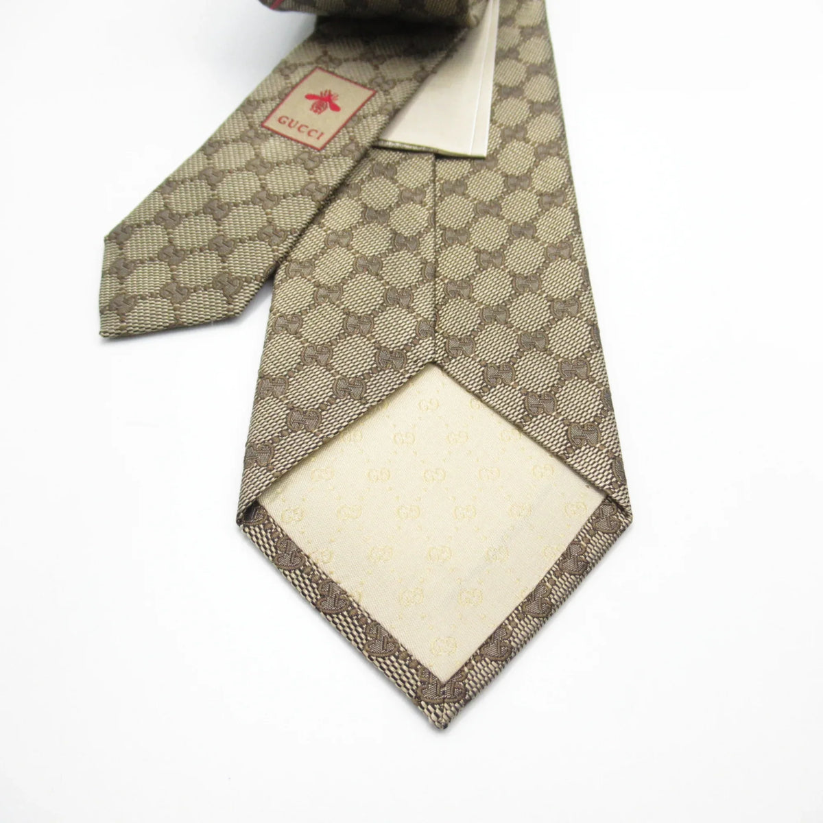 Beige tie silk Pre-Owned GUCCI (New)