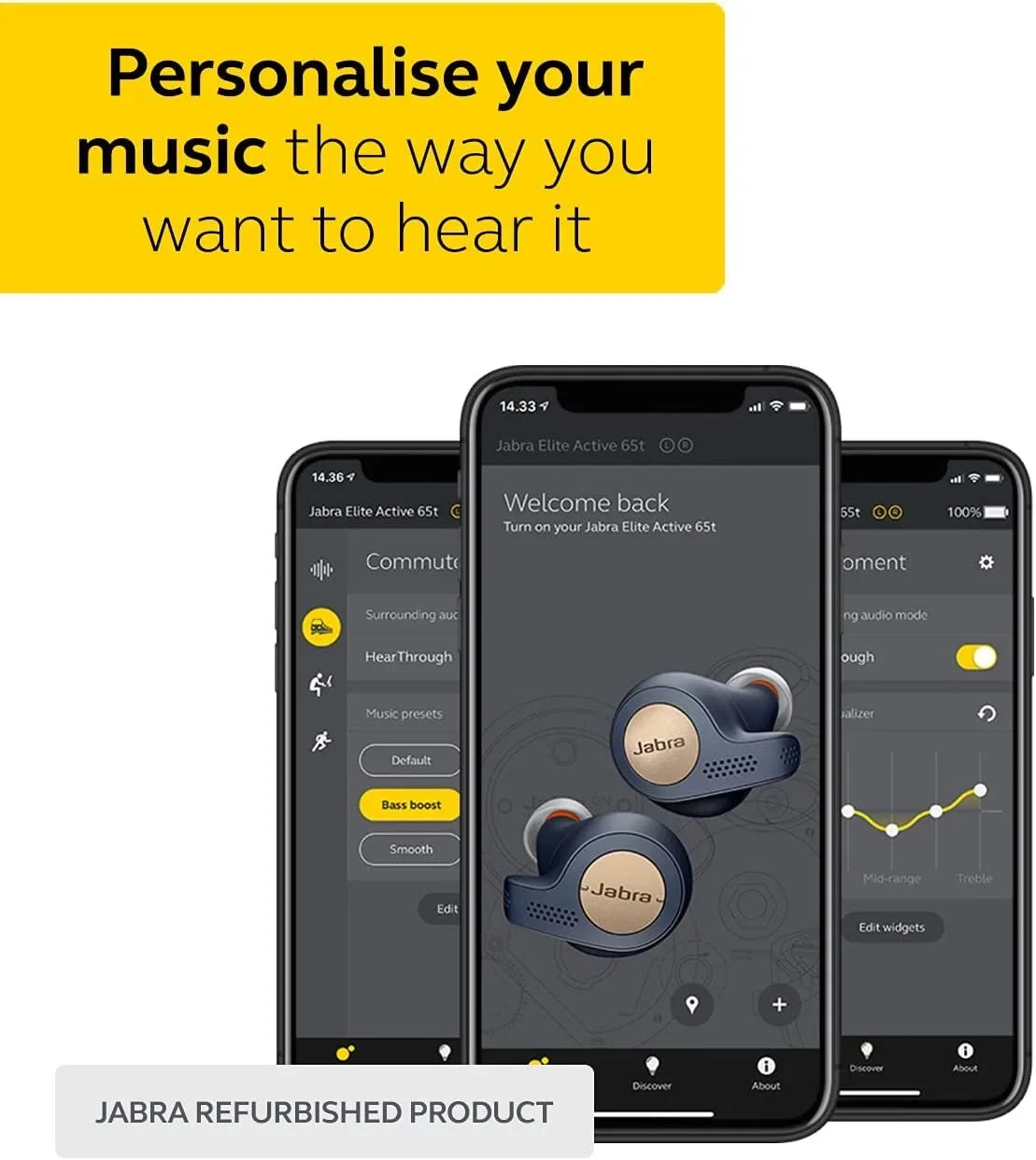 wireless - - - earphones Restored Active (Refurbished) Bluetooth blue/copper Elite - in-ear with 65t True mic Jabra
