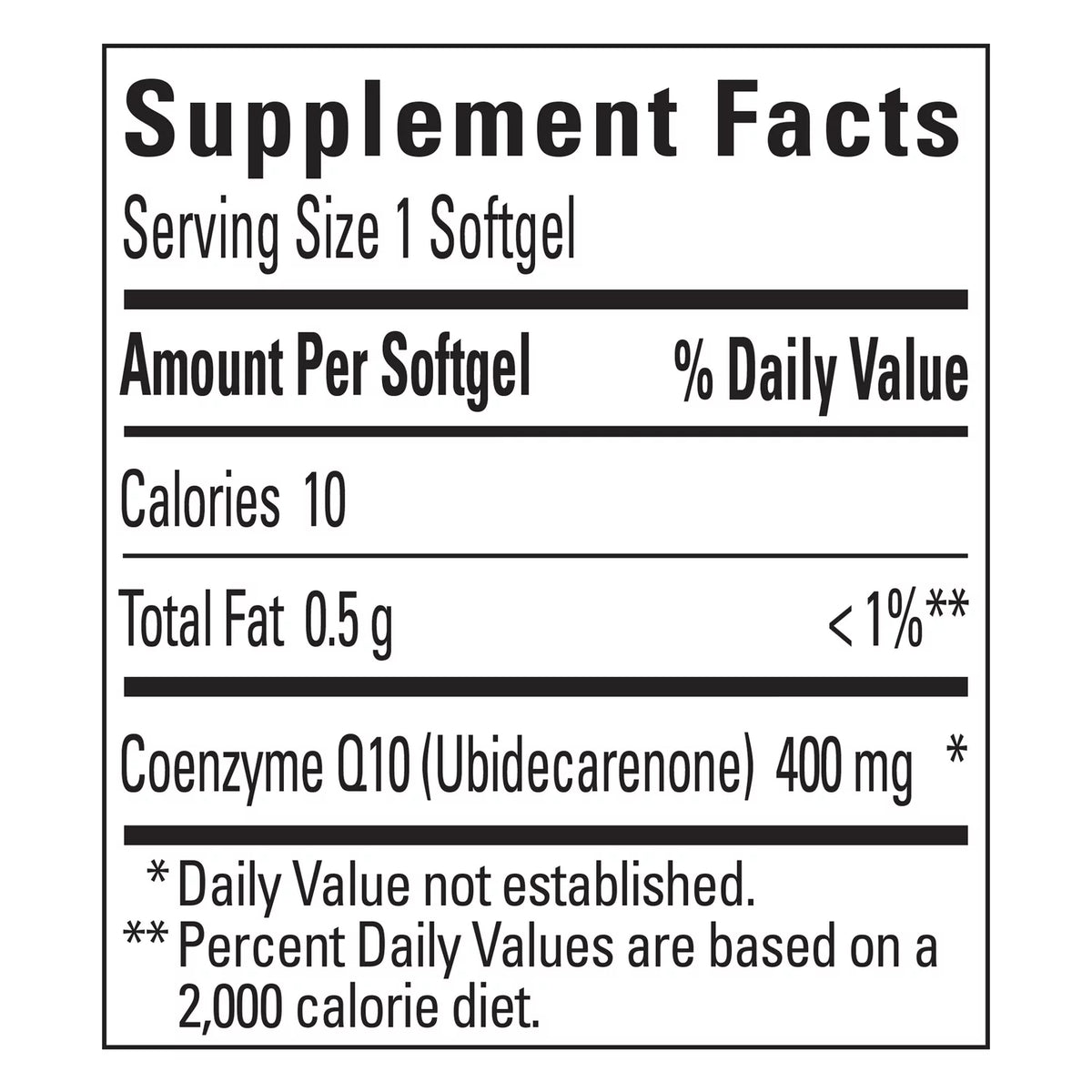 Made Softgels Count) (90 mg 400 CoQ10 Nature