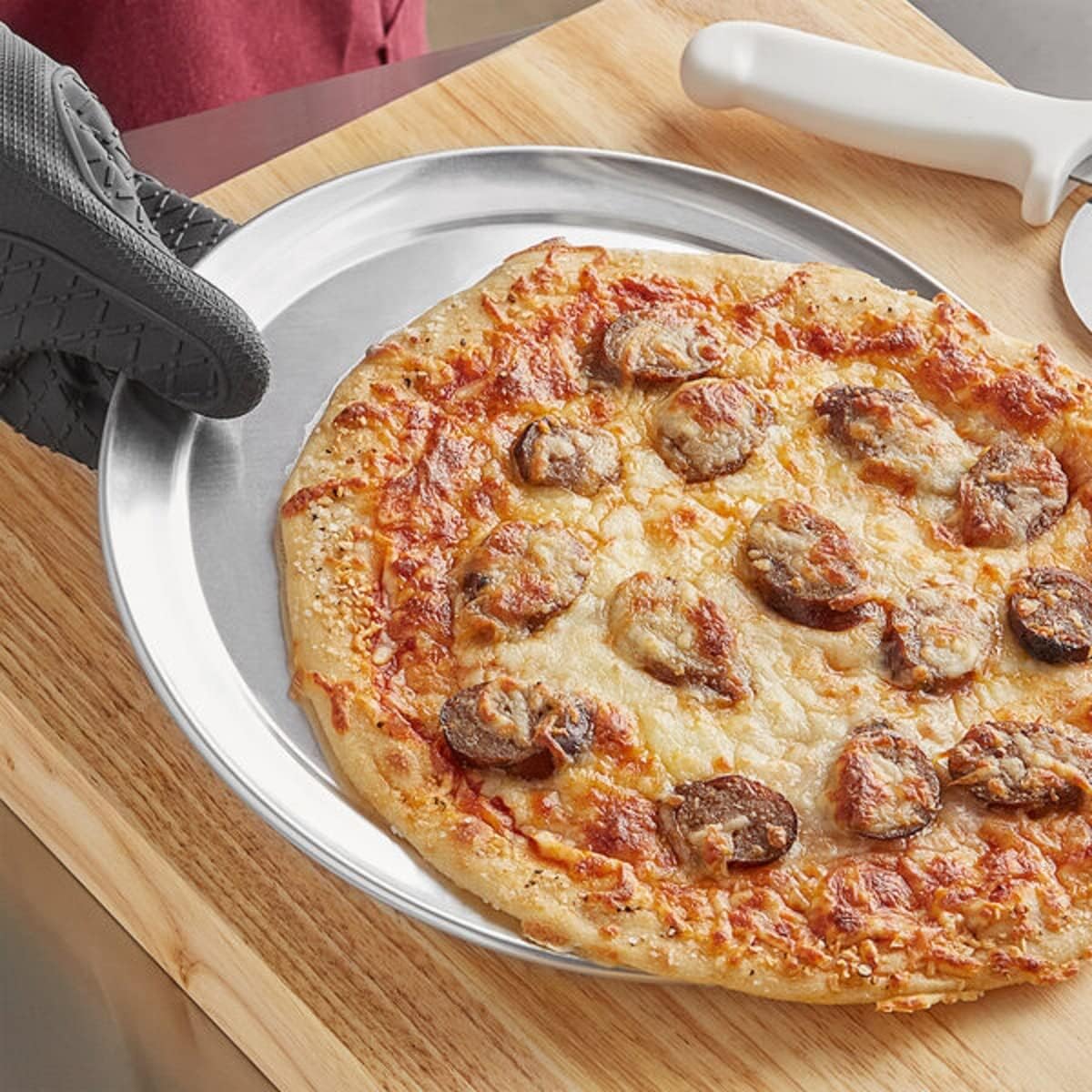 Tray Pan & for Set Rim- Pan Tray of Tray Round 3 Tray Pizza Pizzeria Pizza Baking Aluminum Restaurants Kitchen Home Bakeware 12” Pizza Round Wide TrueCraftware- Baking