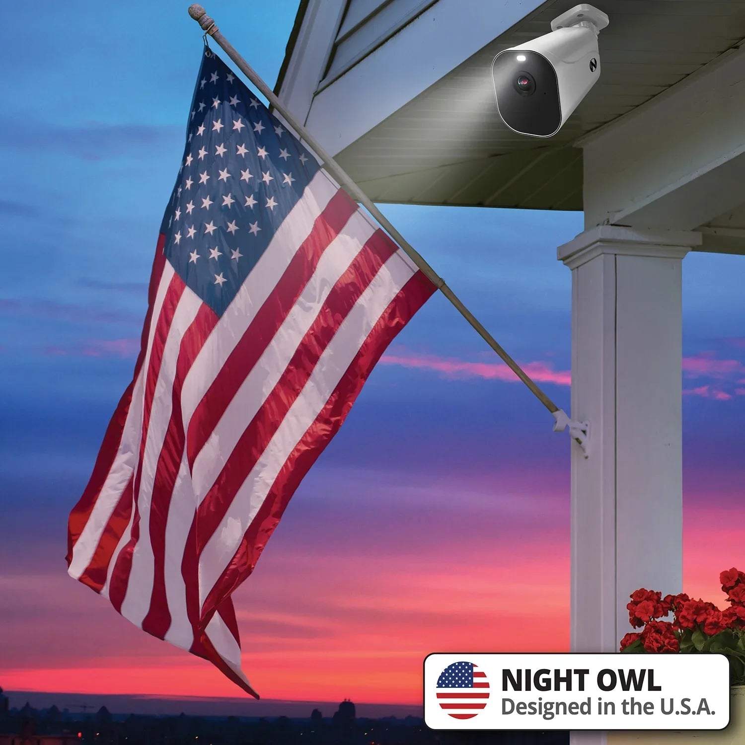 3 Cameras 4K Hard with 1080p Wi-Fi Spotlight HD Night 10 Channel Free Drive (Battery) 1TB Owl and Wire NVR