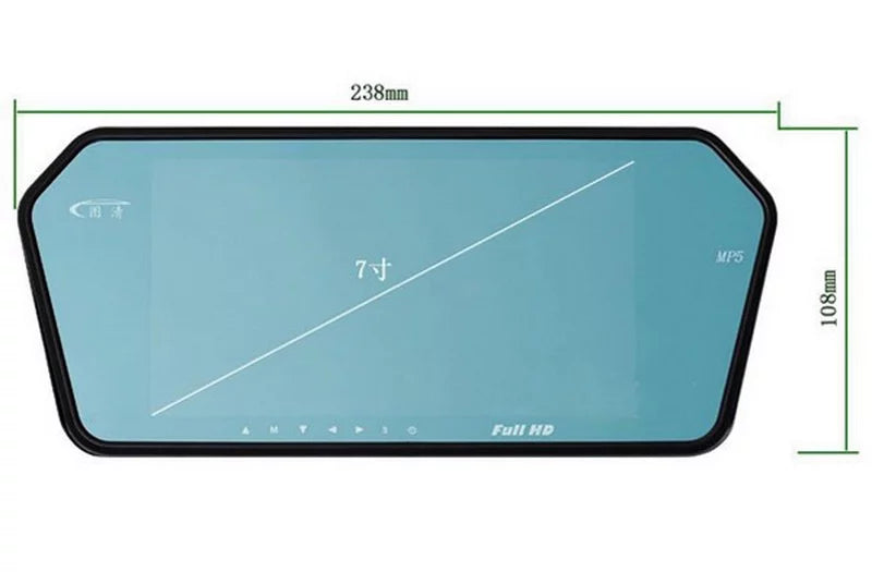 USB Car with Monitor Slot Display Mp5 Mirror Photo TFT Built-in RearView Full HD 7" LCD FM inch Bluetooth TF Car
