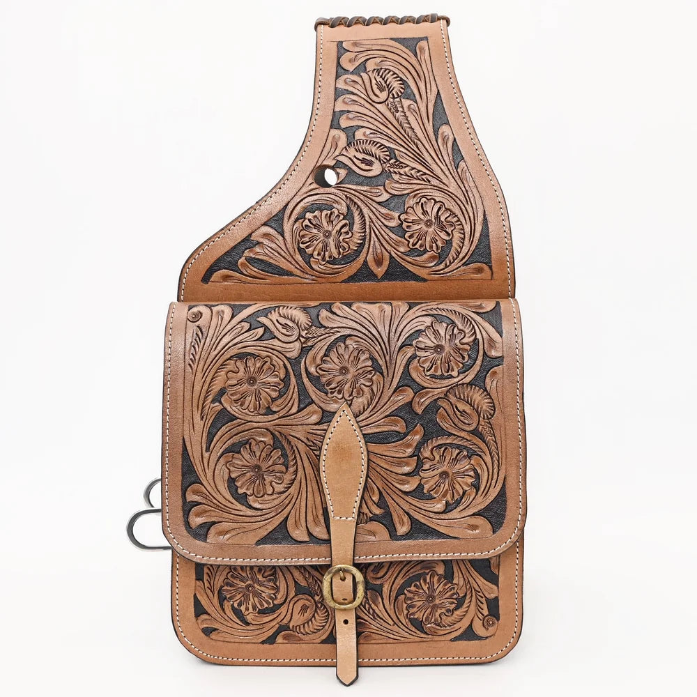 Leather Trail Floral Ride Western Heavyduty Traditional 44KK Comfytack Horse Saddle Bag