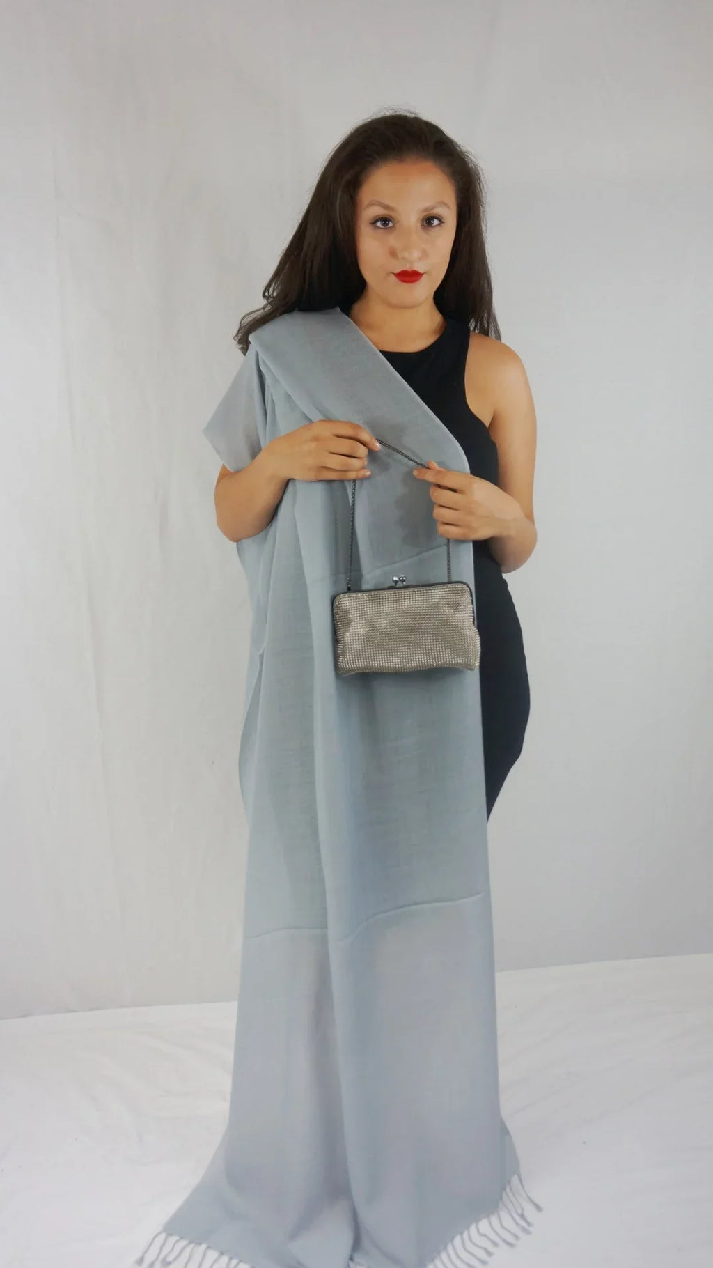 Grey) Shawl/Cashmere/Cashmere Scarf/Scarves/Shawl/Shawls/Stole/Wrap/Pashmina (Silver Scarf/Pashmina Scarf/Wool/Silk
