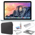 Silver - Bundle + 13-inch Cleaning Kit + (Refurbished) MacBook Starter Kit Sleeve Zipper with 2.9GHz, Black 512GB 2015, SSD) MF841LL/A) (Early Apple Laptop Pro (i5