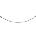 Round Necklace mm Sterling Omega Claw Rhodium w/Lobster Clasp JewelStop Classic 18" 4 Silver