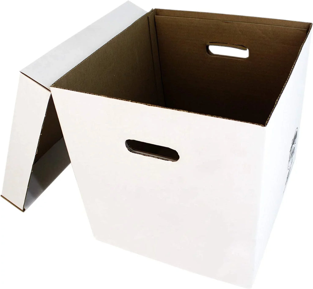 of Vinyl Sturdy Removable - Records Laser 90 Lid Holds Cardboard Set Record - #12BC13 Boxes Storage 10 or Box to 12" up Discs with -