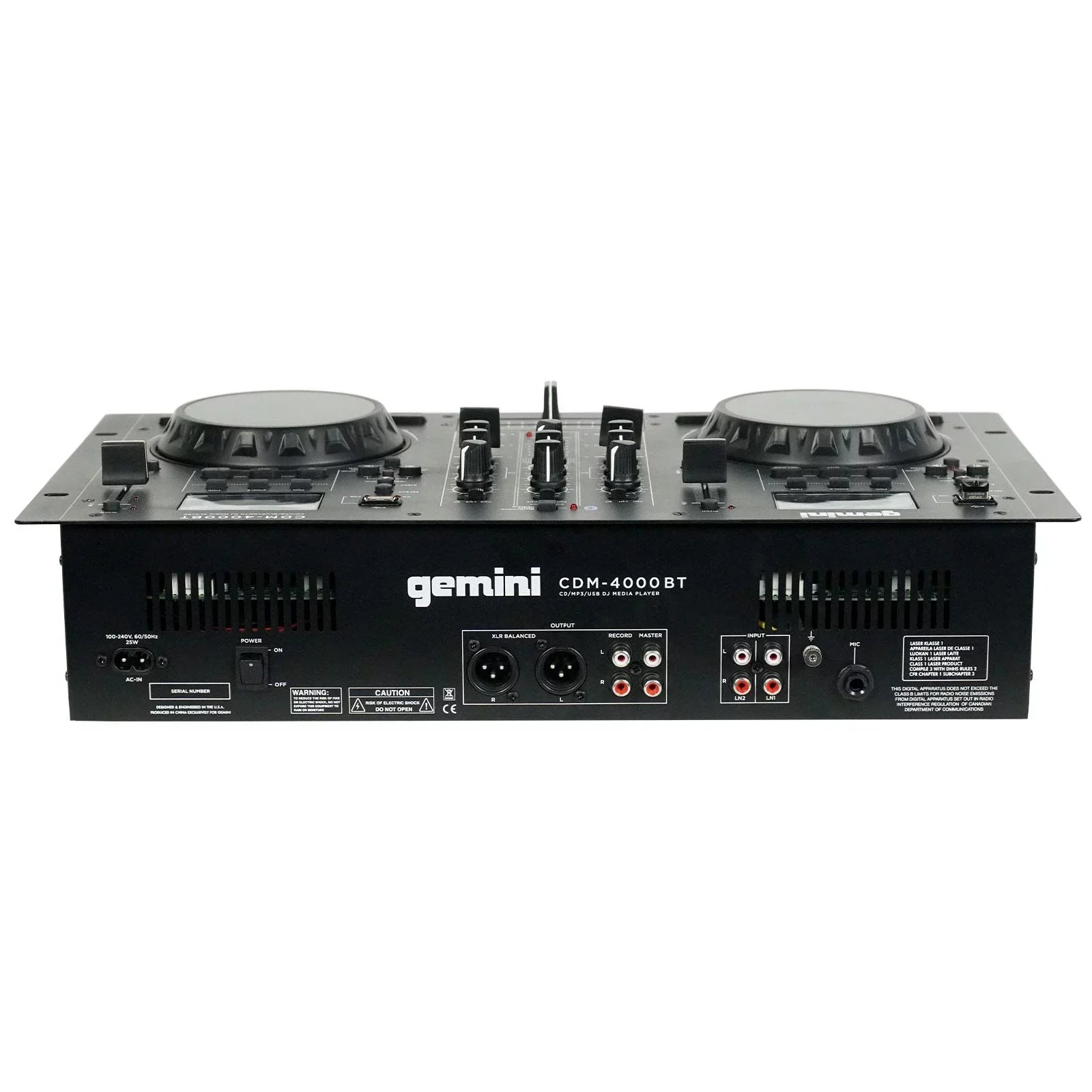 Media & Woofers Bluetooth Package CDM-4000BT Active CD/MP3/USB Gemini 15" DJ Speaker Player AS-1500P with