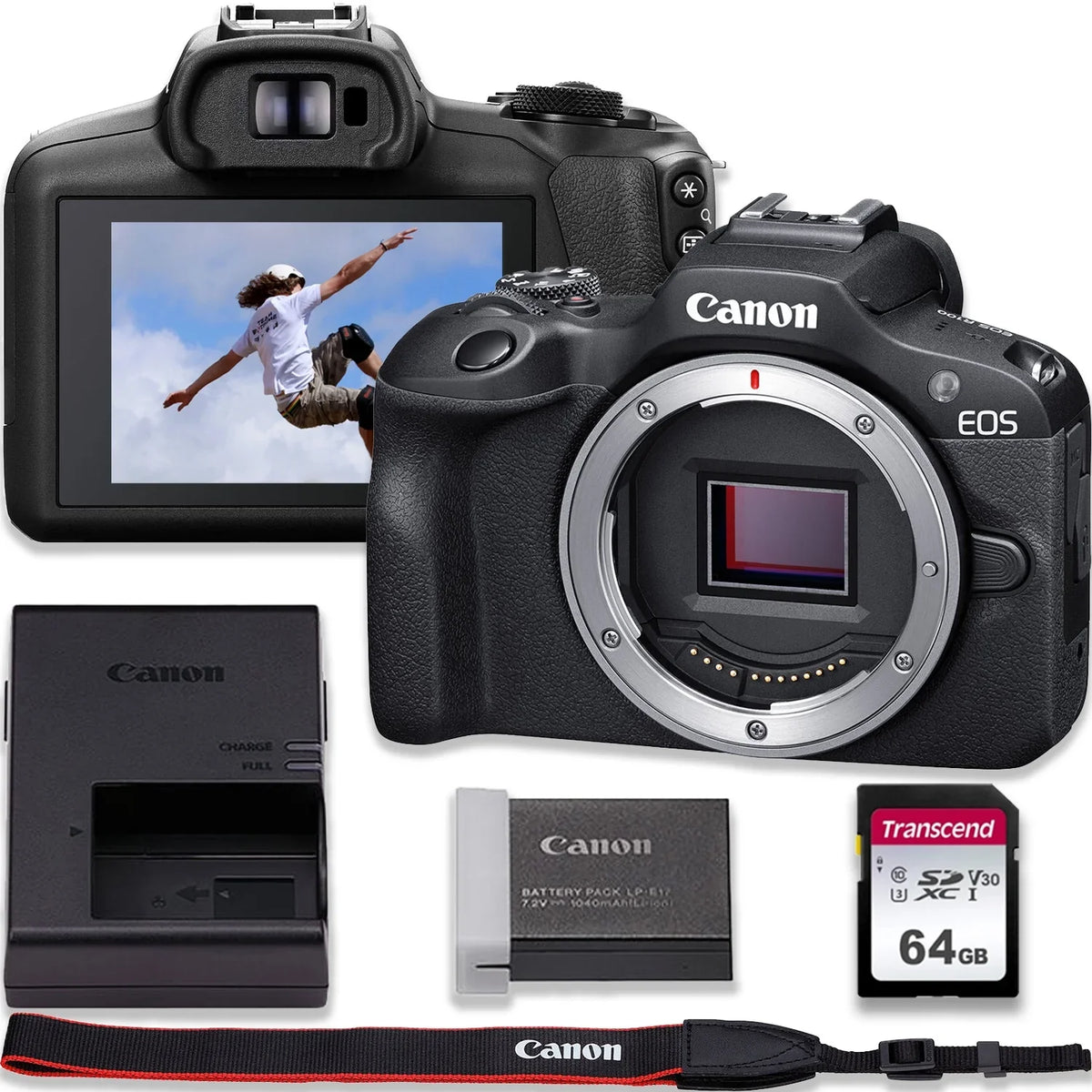 Mirrorless Memory Canon Camera (BODY) Transcend 64GB 4K Recording Fast Video EOS Card with R100
