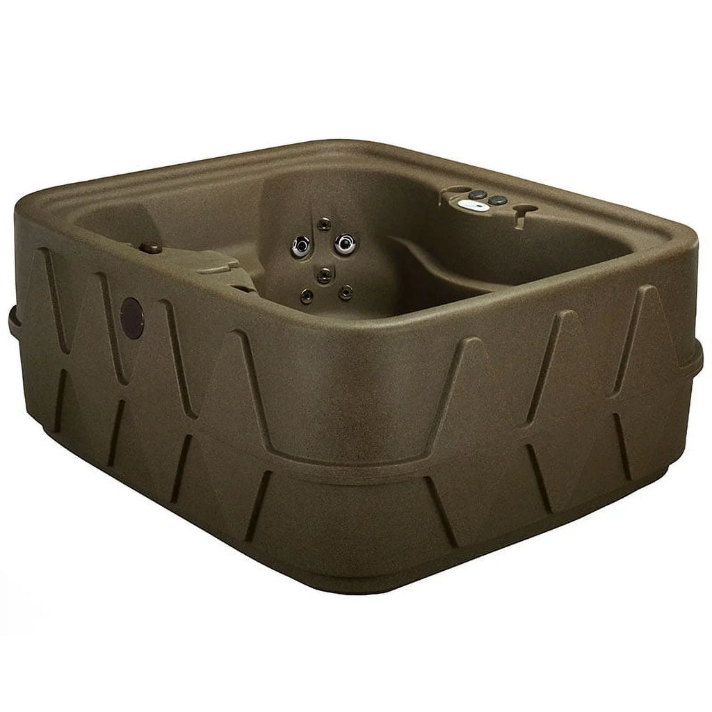 '- Aquarest waterfall and Jet- Person Jacuzzi® 20 Powered Tub Hot Brownstone AR-400 Spas Play 4- w/LED - Plug Select By