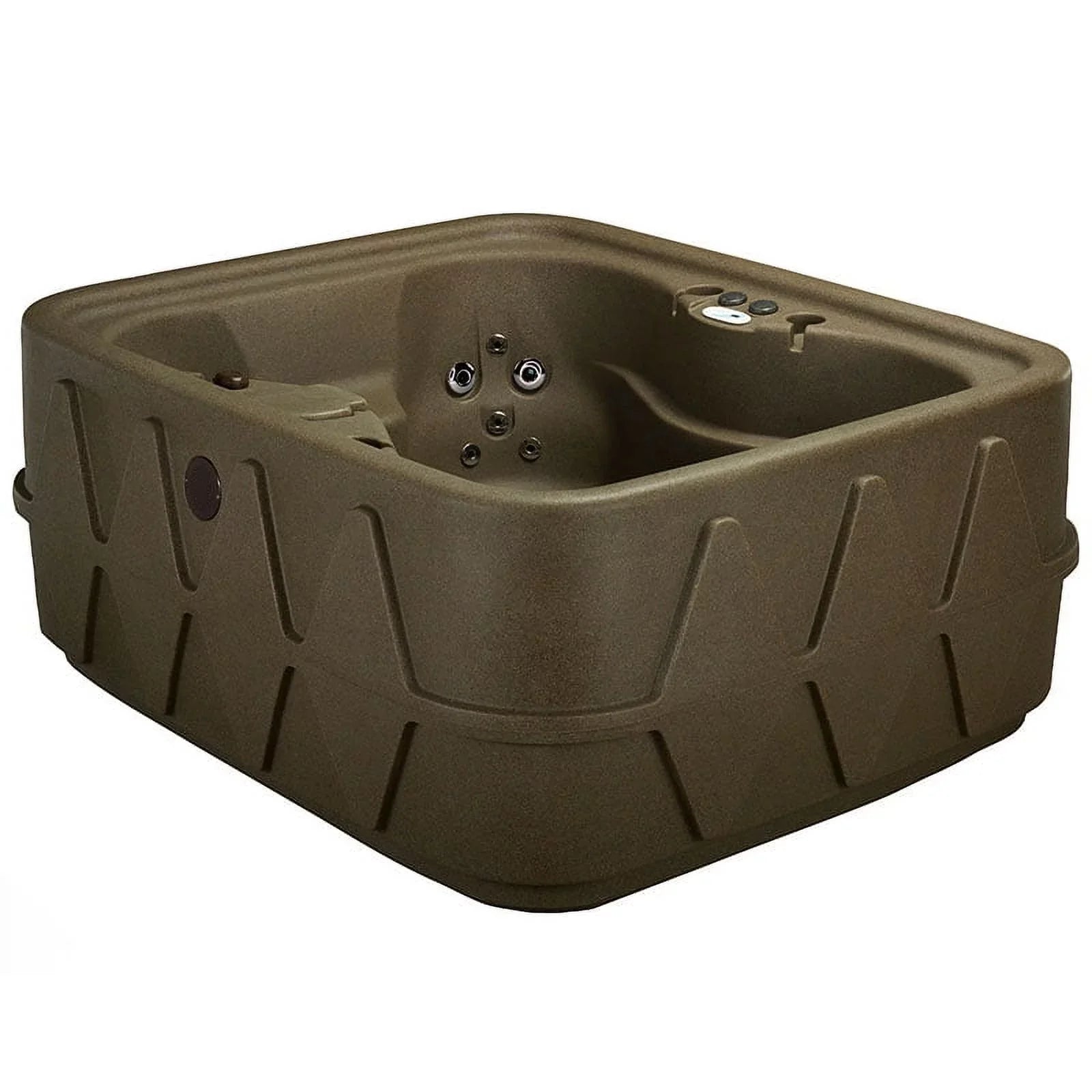 '- Aquarest waterfall and Jet- Person Jacuzzi® 20 Powered Tub Hot Brownstone AR-400 Spas Play 4- w/LED - Plug Select By