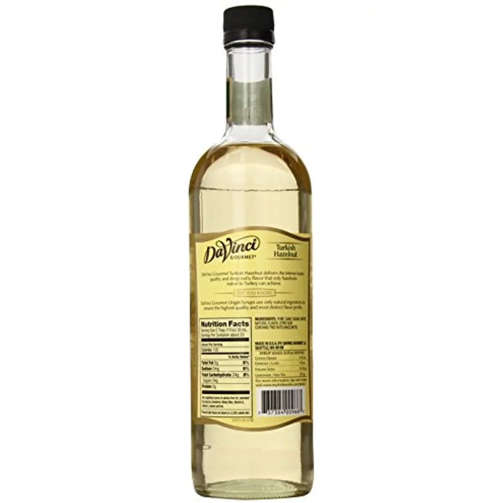Syrup, Hazelnut, Turkish 23.67 Naturals Ounce Gourmet Davinci