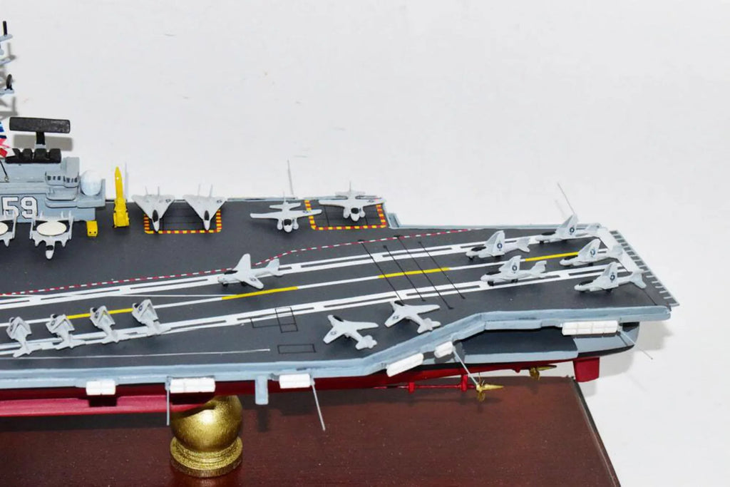 USS Model,Forrestal Aircraft Model,Navy,Scale CV-59 Forrestal Class,Mahogany Carrier