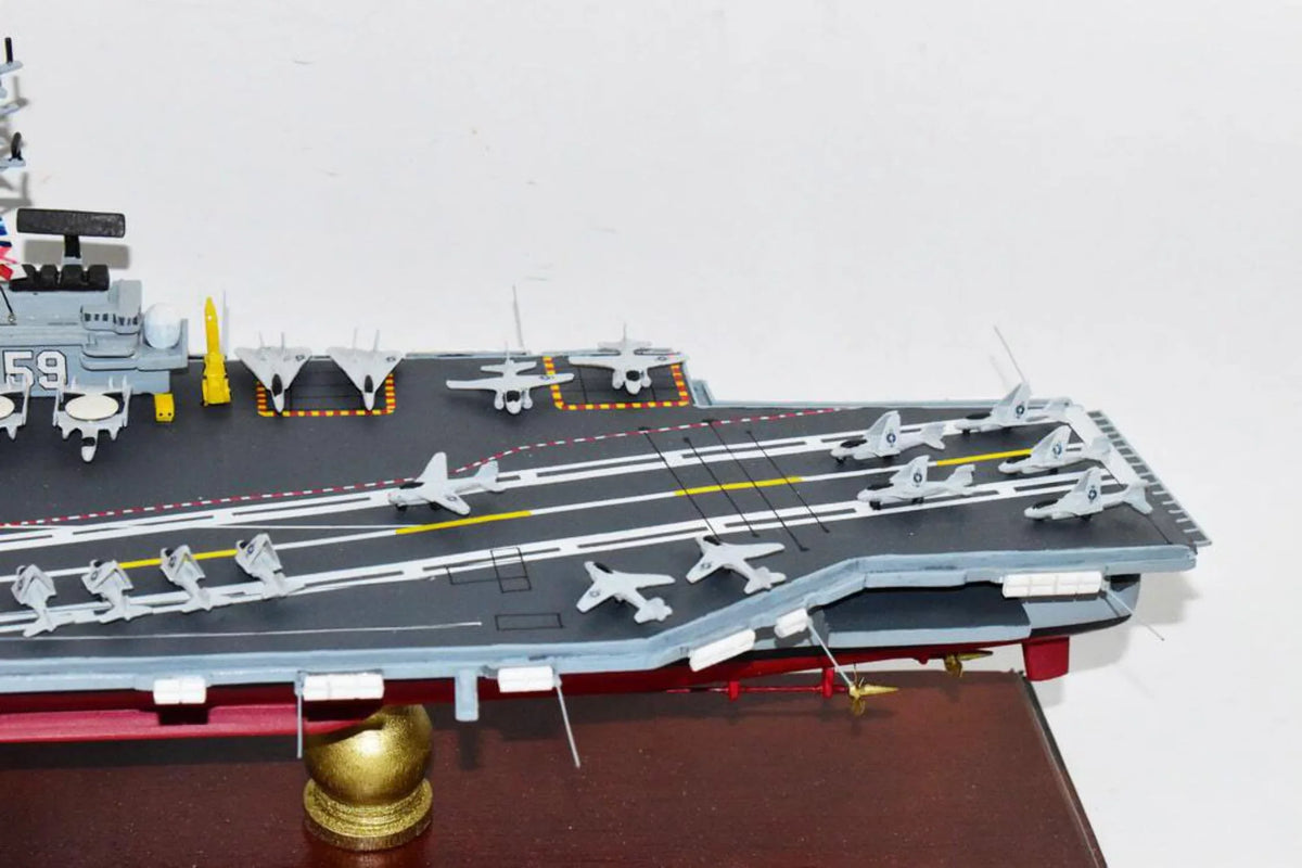 USS Model,Forrestal Aircraft Model,Navy,Scale CV-59 Forrestal Class,Mahogany Carrier