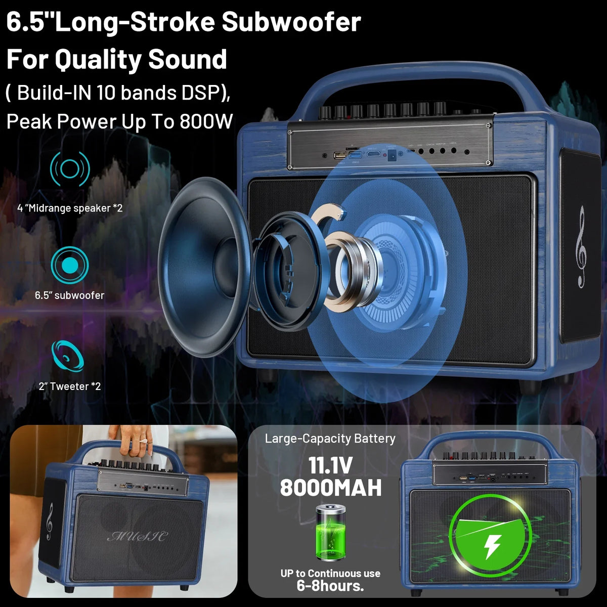 Loudspeaker mobile for 12/4+64G,Support Adults&Kid,14”HD Microphone/WiFi/USB/SD/PC/TV/Phones/HDMI Touch Karaoke Wireless BT Systems Screen/Android Machine Streaming