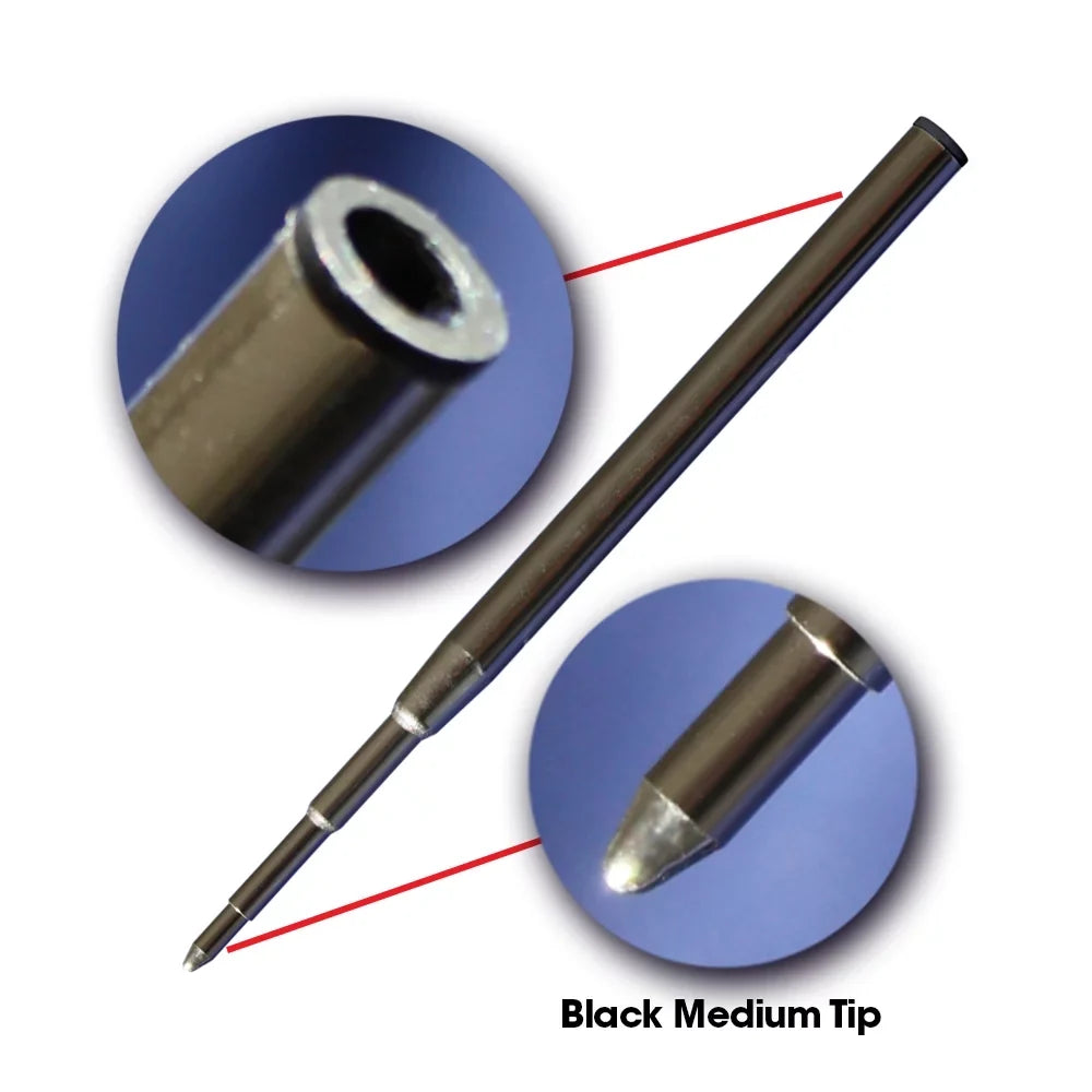 Pen - Montblanc 3.875 in Blue 6 Ballpoint Black - 6 Replacement for / - Long + Measures 128211/128214 Refill mm Jaymo 98