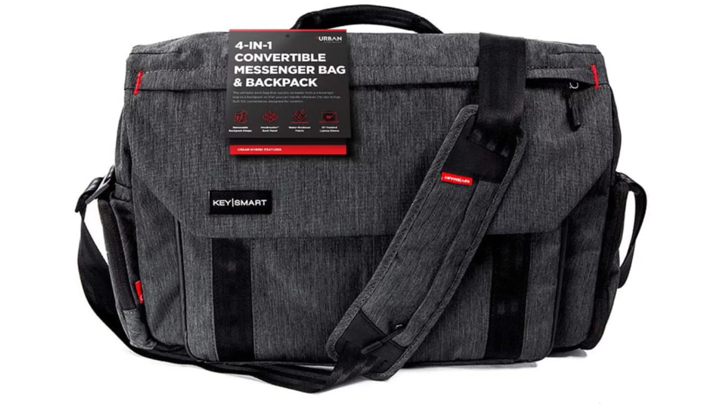 (Messenger/Briefcase/Backpack) KeySmart Case Black Urban for Apple Hybrid Pro, Notebook, Union 16" Carrying MacBook 15" to