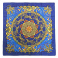 Amusement Carousel KARE90 Muffler Horse HERMES Blue PARK Scarf (Good) Park LUNA Pre-Owned Silk