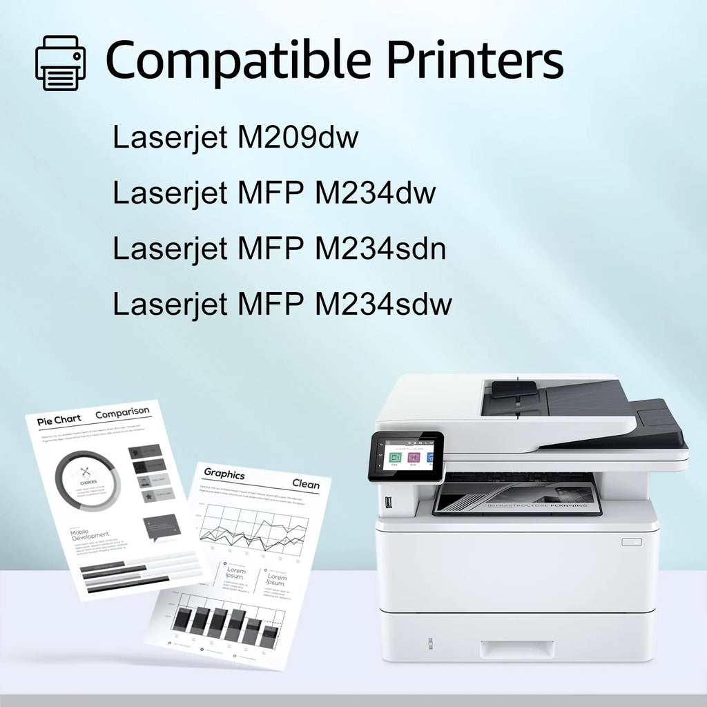 for M234sdw Laserjet (No Replacement M234sdn M209dw Black M234dw 8 GREENCYCLE Toner Cartridge Chip) MFP with W1340A Compatible HP 134A Printer HP