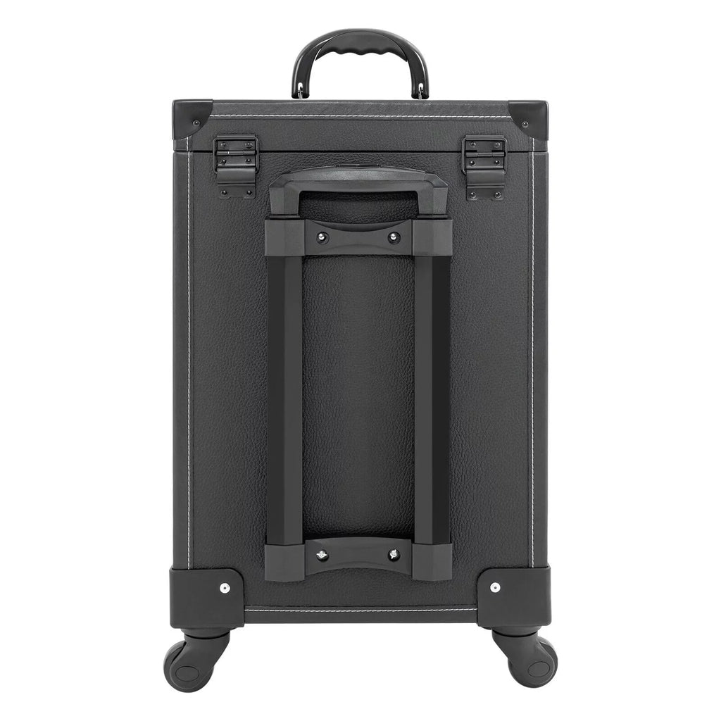 Polish Organizer 4 Train ZhdnBhnos Wheels Lock (Black) Box Rolling w/ Nail Storage & Case Luggage Trolley Makeup Cosmetic