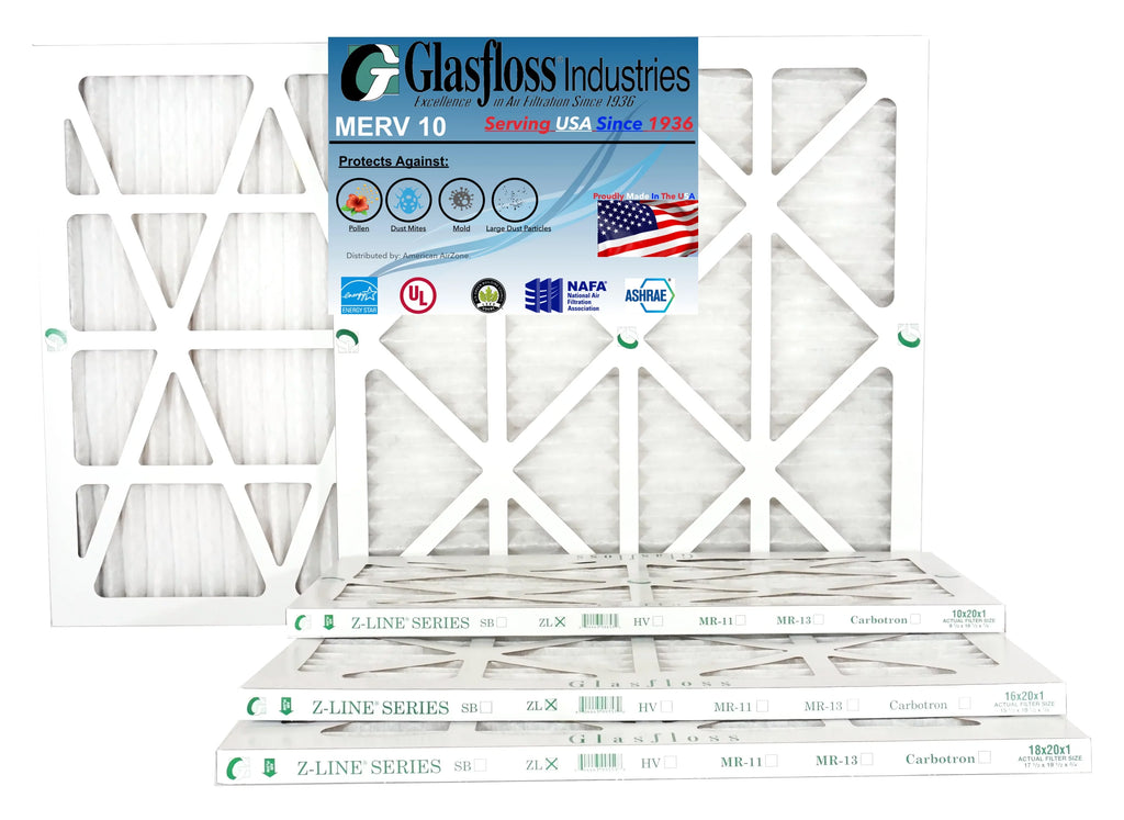 atmospheric 10 Furnace -Qty:6 in Glasfloss x MERV 17.5 inch) 18x25x1 Made 24.5x7/8 Filter Size: - (Actual - - USA
