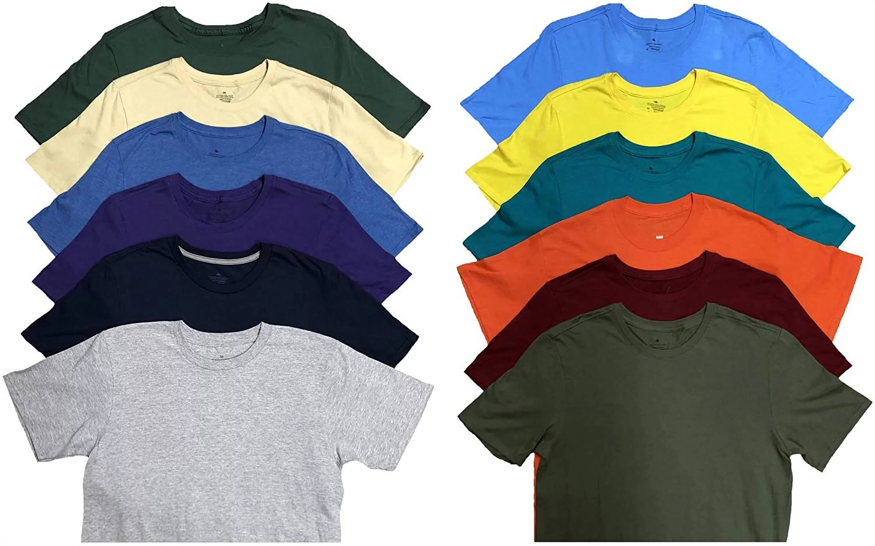Small) Mens Shirts Cotton Tshirts Bulk Pack Tshirts, Wholesale Tee A, 60 Pack Sleeve Crew of Pack Mens (60 Assorted