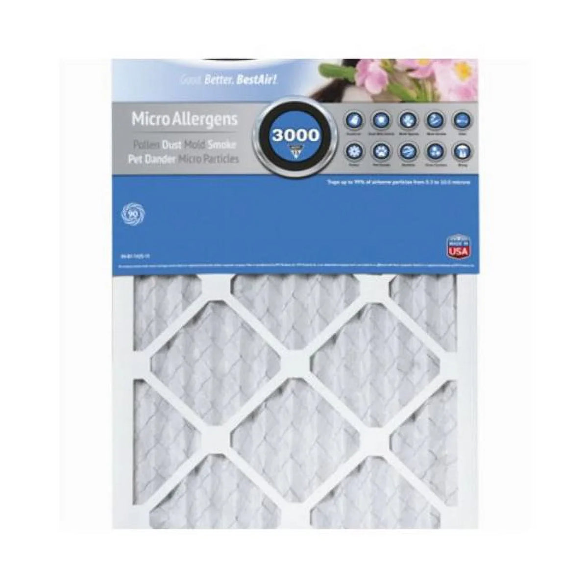 Quantity 90 BestAir 6 Furnace In. MERV 14x25 - 13 B1-1425-13-6 1 Days x Filter,