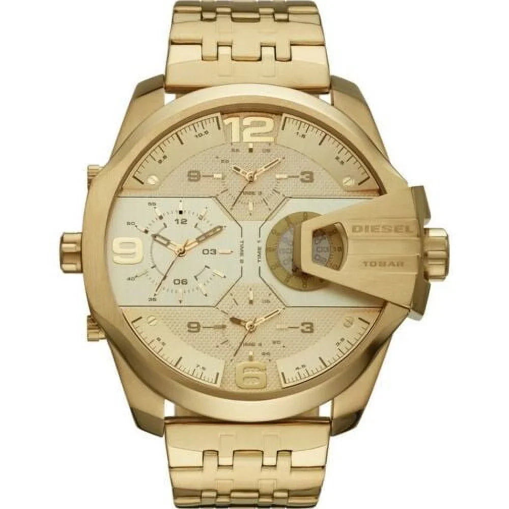 TIME UBER DIESEL WATCH STAINLESS GOLD MEN'S CHIEF DZ7447 TONE MULTI
