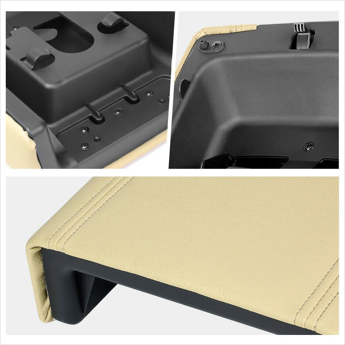 Lid Repair Armrest For Top Latch Console Kit Lincoln Center Cover Beige Ford