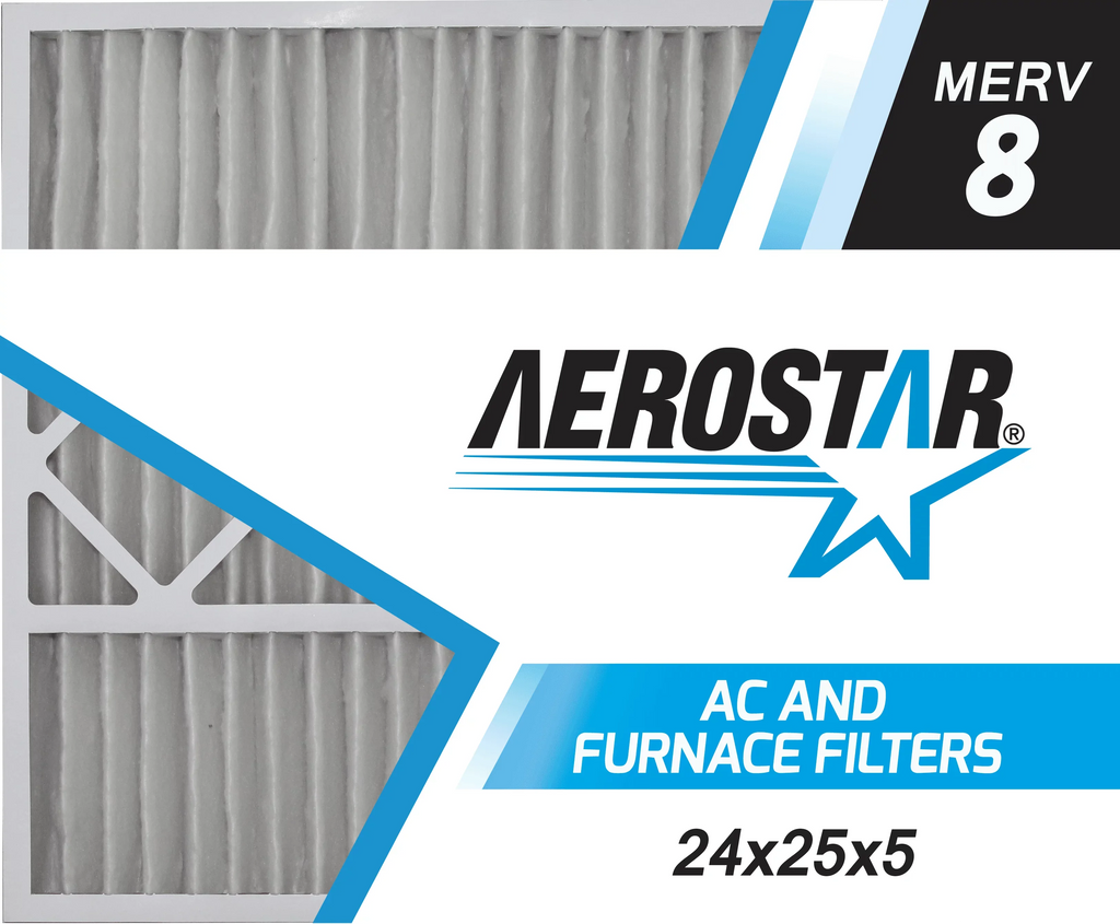 Aerostar of atmospheric 8, Replacement Pleated 2 Box Filter, 24x25x5 Carrier 24x25x5, MERV