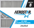 Aerostar of atmospheric 8, Replacement Pleated 2 Box Filter, 24x25x5 Carrier 24x25x5, MERV