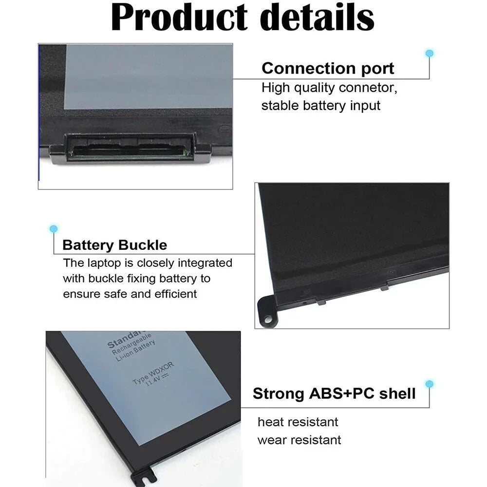 Battery Inspiron P66F 7573 WDX0R Dell 5565 42WH P69G P75F for CYMGM Series
