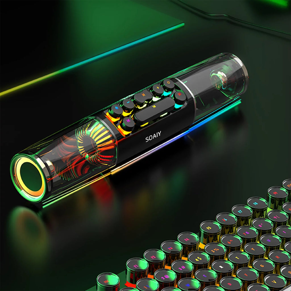 TF Subwoofer Laptop SH19 RGB Andoer Music Sound Input Computer Player 3.5mm PC for Box HiFi Port soaiy Speaker Smartphone Audio Bass Tablet Bar Stereo Sound