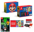 '- Micro Nintendo Case One Luigi's Mario Carrying with Red with & Games 64GB SD Mario Switch New - Choose of Bundle Download Joy-Con Three Mansion 3 Bundle Switch -