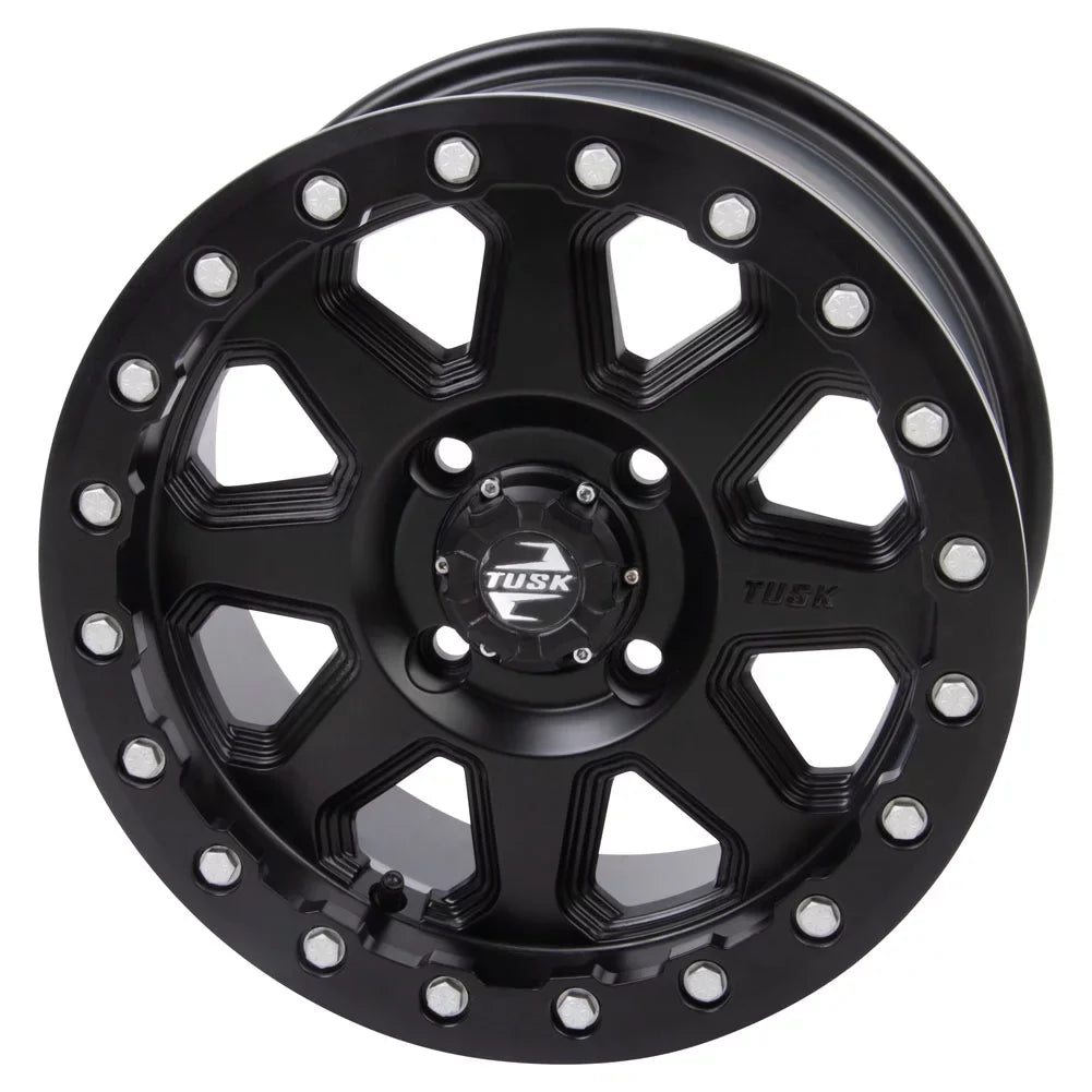 2020-2022 Wheel XT Black Beadlock HD10 Can-Am Matte + Pro Tusk 2.0 Defender 4/137 Uinta 14x7 For 5.0