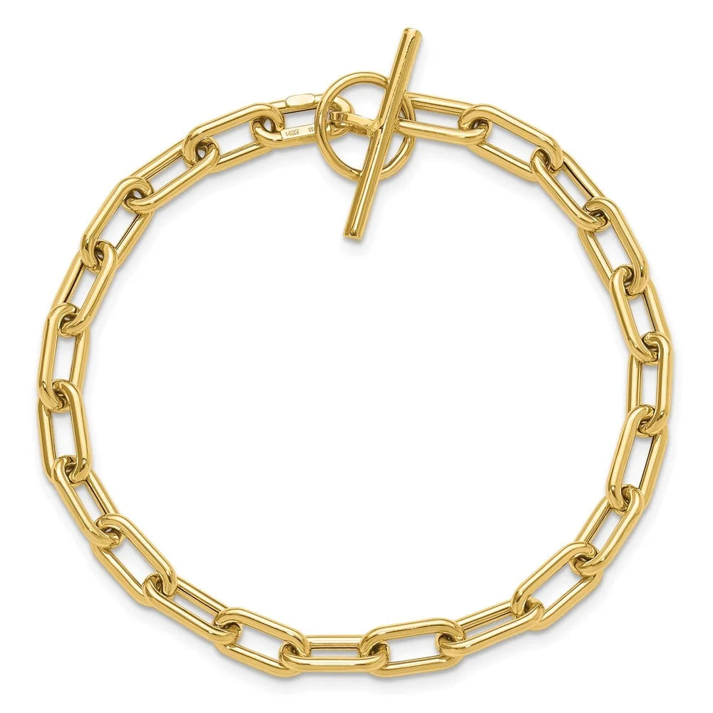 Auriga Toggle Yellow 14K Fine Jewelry Fancy 7.5" for Polished Gold Link Women