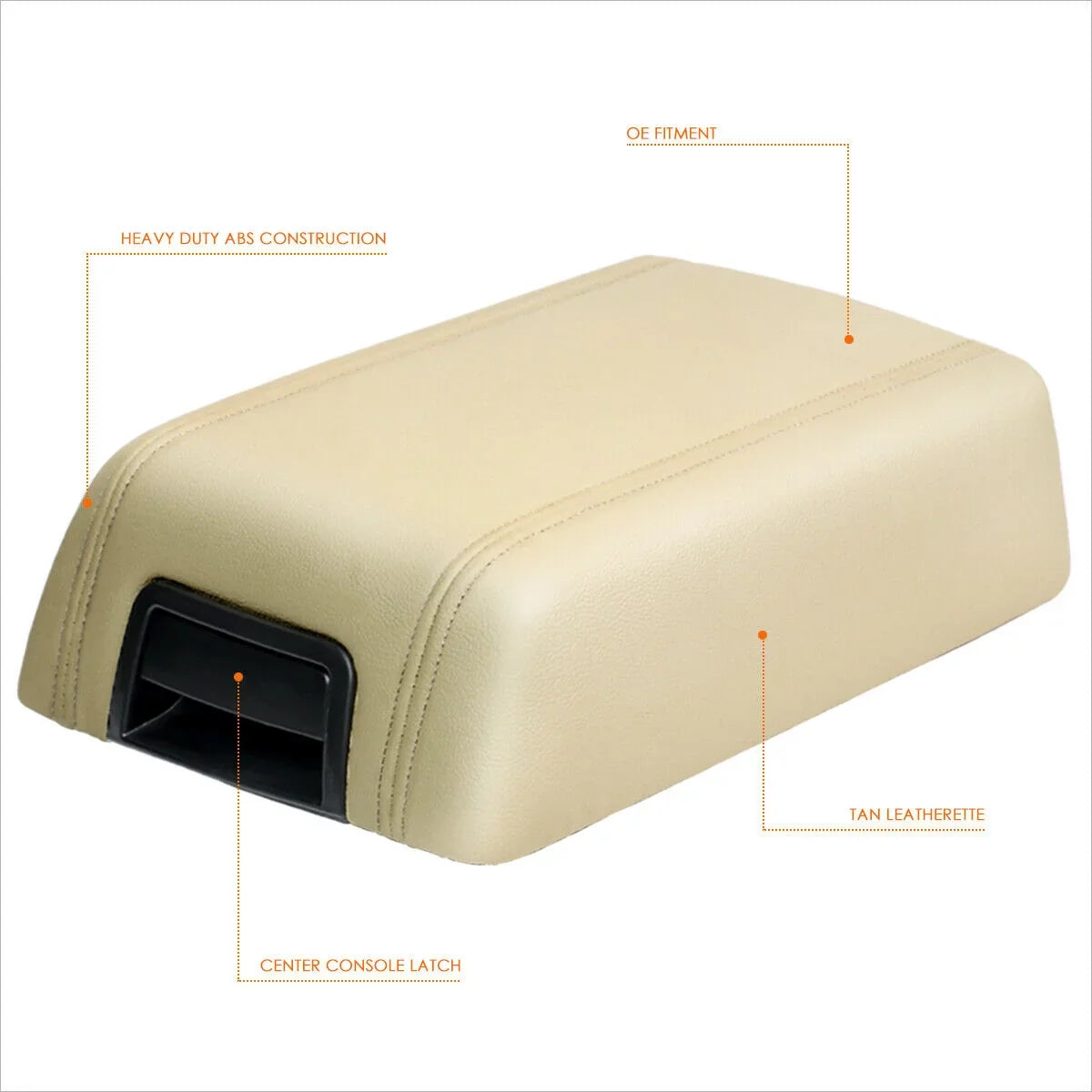 Lid Repair Armrest For Top Latch Console Kit Lincoln Center Cover Beige Ford