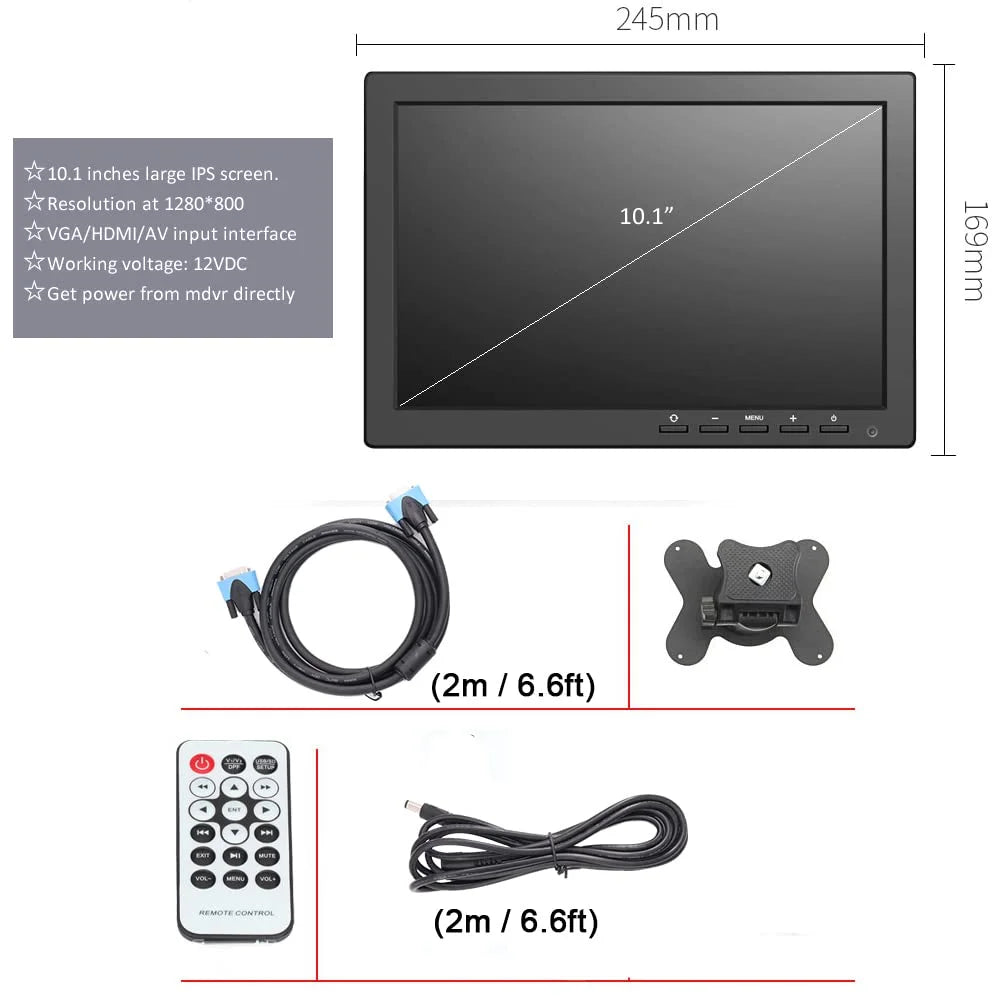 JOINLGO inches Car 1080P Screen MDVR DVR Waterproof 10 4 Video Front Channel Camera Side Car Vision Vehicle with AHD Mobile H.264 Kit View Recorder Rear Night 2.0MP