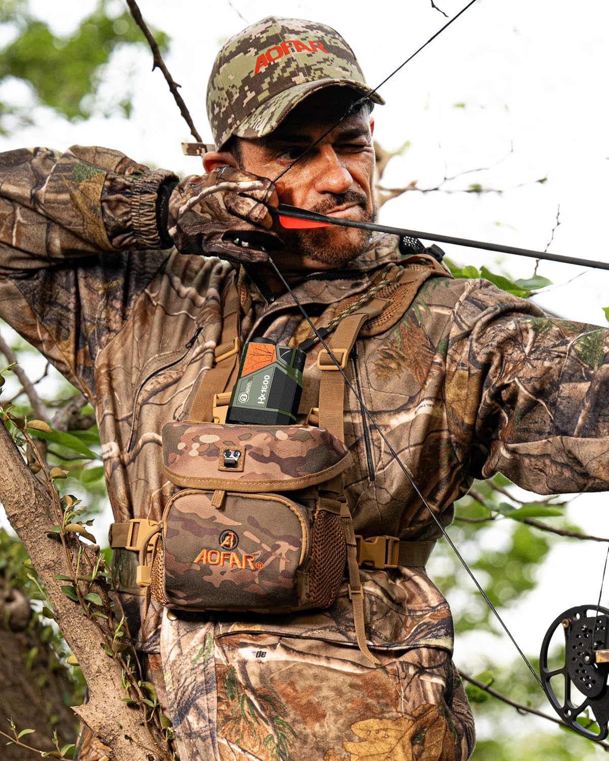AOFAR HX1600 Hunting Rangefinder with Auto-Ambient Display, Ultra-Clear Optics with 95%+ Transmittance of Glass, 1600 Yards with Angle and Horizontal Distance,Range, Scan, Speed Mode,Waterproof